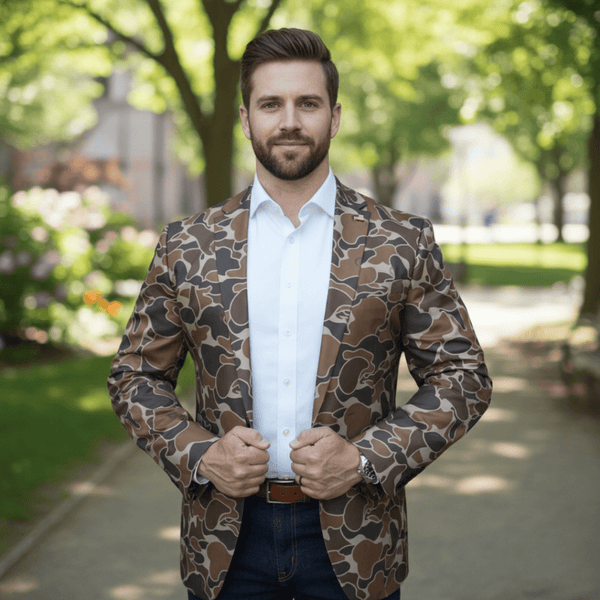 Man wearing Old School Camo Sportcoat -Perfect Pattern Sportcoats