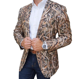 Men's Perfect Pattern Sportcoats Camo Blazer, Mossy Oak Blazer, Camouflage Suit coat, Shadow Grass Blades Blazer Sportcoat