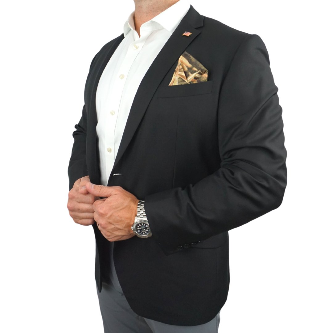 Black Blazer With Shadow Grass Blades Perfect Pattern Sportcoats black-blazer-with-shadow-grass-blades-perfect-pattern-sportcoats